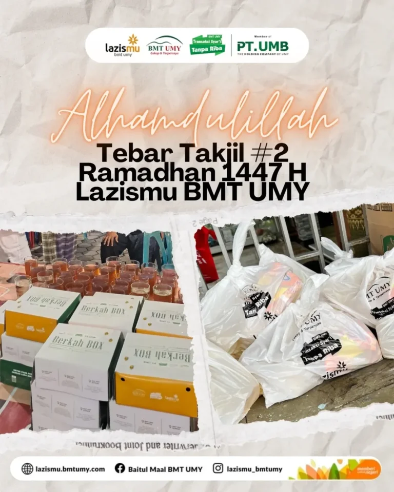 Tebar Takjil #2 Ramadhan 1447 H: Lazismu BMT UMY Salurkan Berkah BOX dan Paket Sembako ke Berbagai Titik