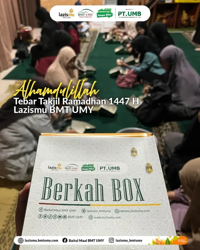 Lazismu BMT UMY Tebar Takjil Ramadhan 1447 H Melalui Program Berkah BOX ke Masjid-Masjid