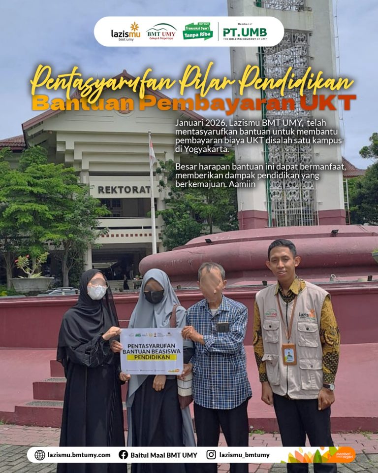Lazismu BMT UMY Salurkan Bantuan Pembayaran UKT untuk Mahasiswi di UNY